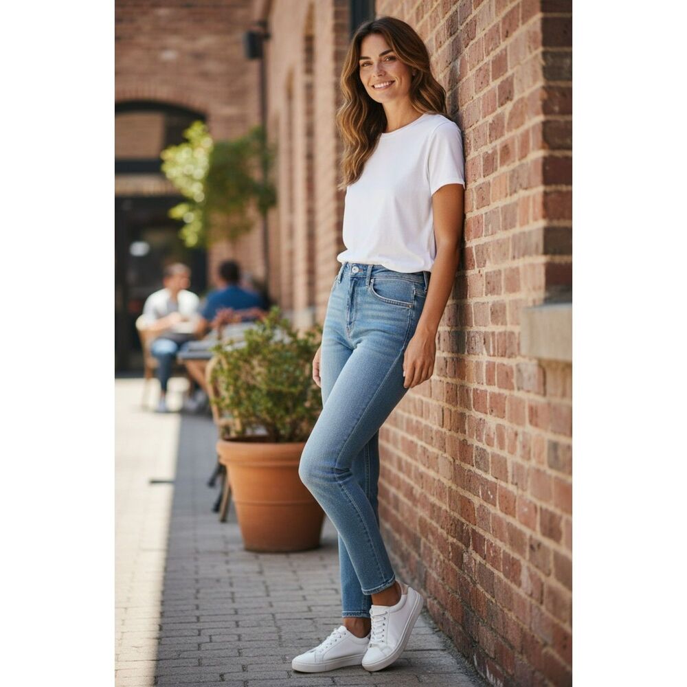 SO Super High Rise Jegging Women's Size 7 Light Wash Blue Denim jeans # 16